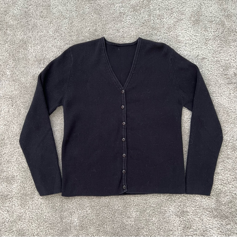 Black Cardigan Sweater